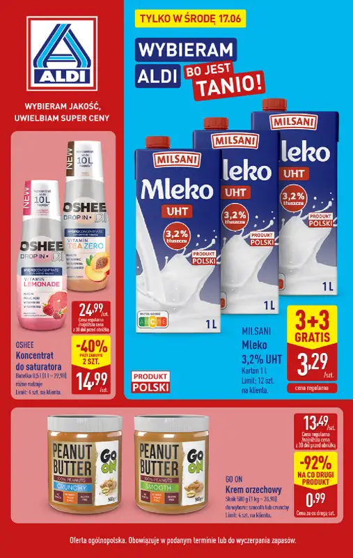 Aldi - gazetka promocyjna Najlepsze oferty na środę w Aldi!  