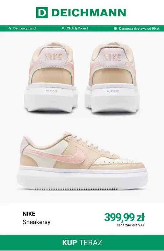 Deichmann - gazetka promocyjna Sneakersy Nike dla niej od piątku 12.06  - strona 7