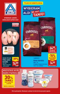 Aldi - gazetka promocyjna Najlepsze oferty na sobotę w Aldi! od soboty 20.06 do soboty 20.06