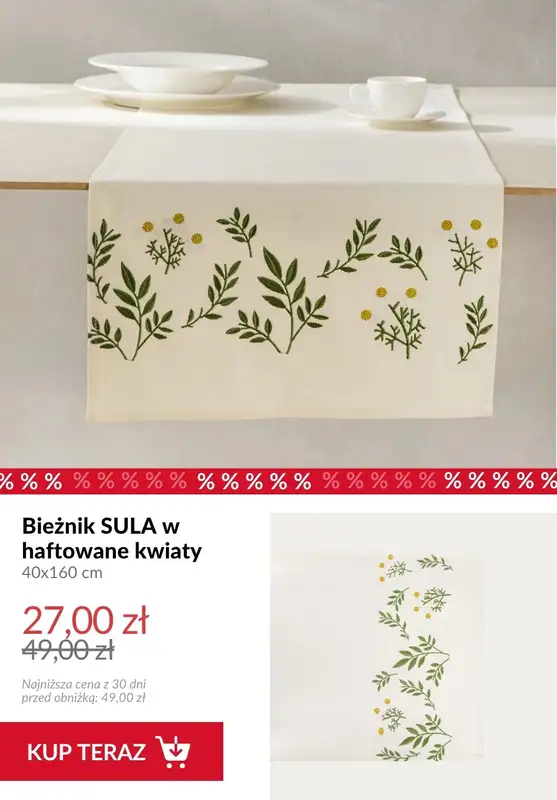 Homla - gazetka promocyjna Tekstylia do jadalni od piątku 12.06  - strona 2