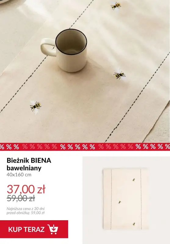Homla - gazetka promocyjna Tekstylia do jadalni od piątku 12.06  - strona 3
