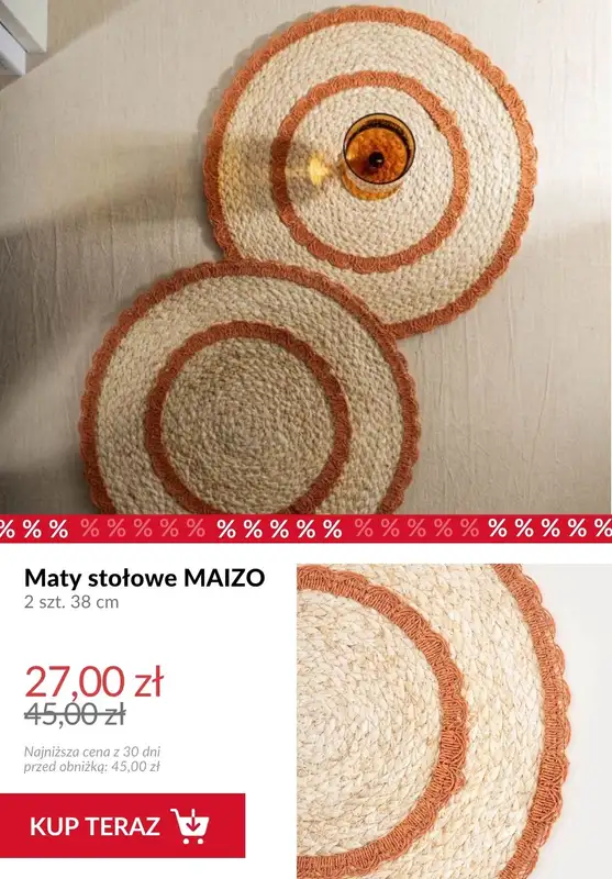 Homla - gazetka promocyjna Tekstylia do jadalni od piątku 12.06  - strona 9