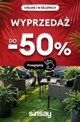 Sinsay - gazetka promocyjna Wyprzedaż do -50% | Dom od czwartku 11.06 