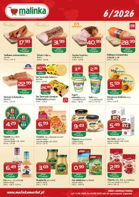 MALINKA - gazetka promocyjna Gazetka od czwartku 11.06 do środy 24.06