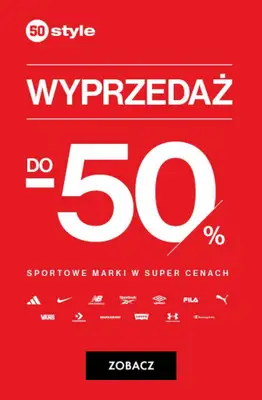 50 style - gazetka promocyjna Wyprzedaż do -50% od czwartku 11.06 do niedzieli 21.06