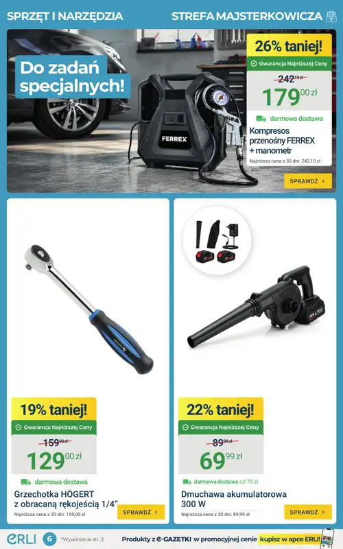ERLI - gazetka promocyjna Wyposażenie domu w super cenach na ERLI! od piątku 12.06 do niedzieli 14.06 - strona 6