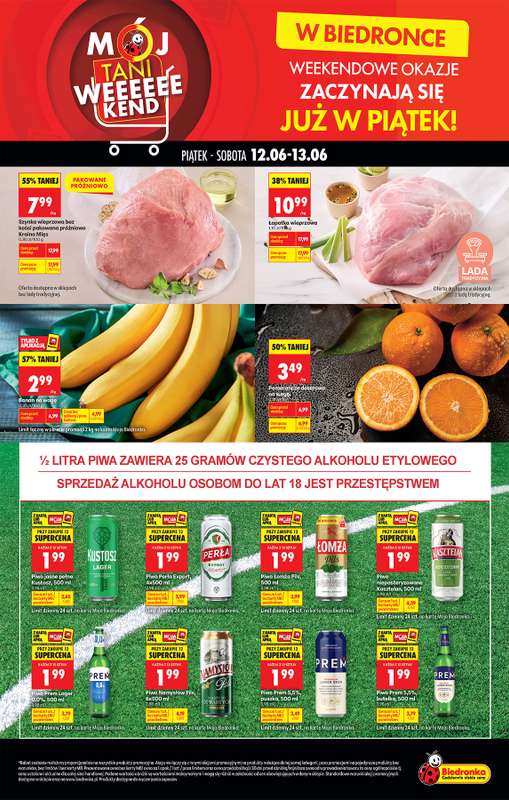 Biedronka - gazetka promocyjna Tani Weekend od piątku 12.06 do soboty 13.06