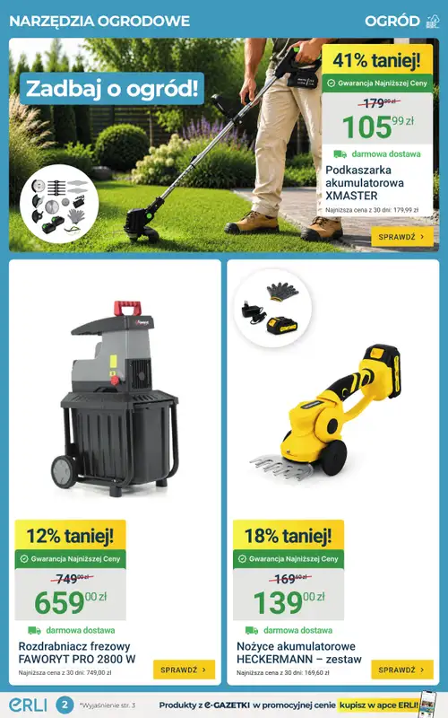 ERLI - gazetka promocyjna Sezon ogrodowych okazji z ERLI! od czwartku 11.06 do niedzieli 14.06 - strona 2