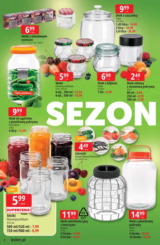 Leclerc - gazetka promocyjna Oferta E.Leclerc | Sezon na przetwory od wtorku 16.06 do niedzieli 28.06 - strona 2