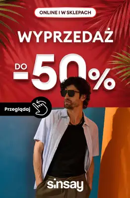 Sinsay - gazetka promocyjna Wyprzedaż do -50% | Mężczyzna od piątku 12.06 