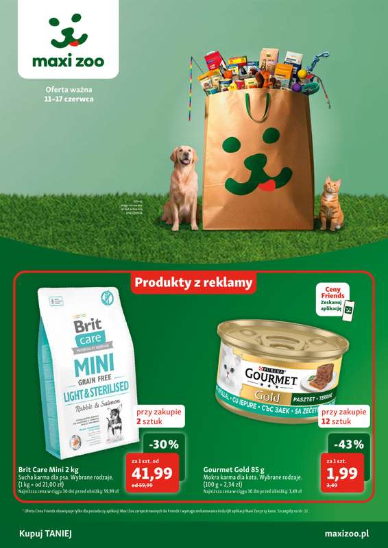 MAXI ZOO - gazetka promocyjna Gazetka  do środy 17.06