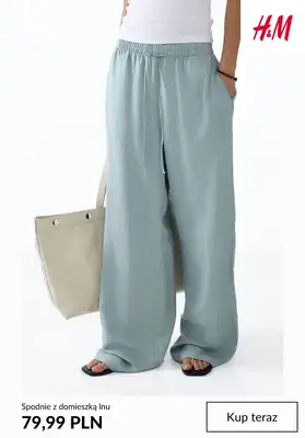 H&M - gazetka promocyjna Spodnie lniane od soboty 13.06  - strona 11