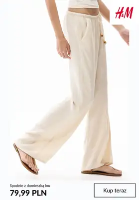 H&M - gazetka promocyjna Spodnie lniane od soboty 13.06  - strona 6