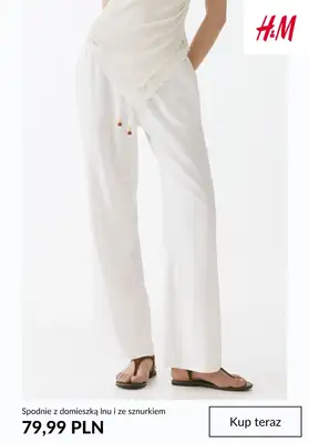 H&M - gazetka promocyjna Spodnie lniane od soboty 13.06  - strona 2