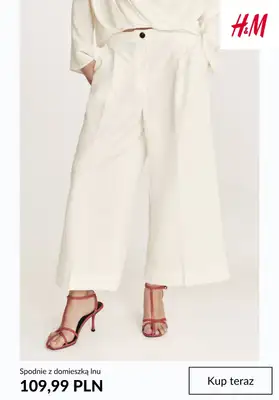 H&M - gazetka promocyjna Spodnie lniane od soboty 13.06  - strona 7