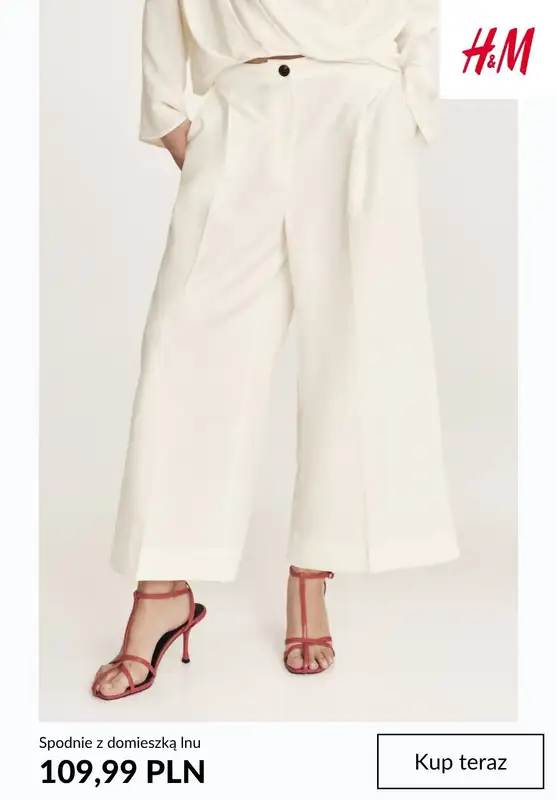 H&M - gazetka promocyjna Spodnie lniane od soboty 13.06  - strona 7
