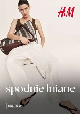 H&M - gazetka promocyjna Spodnie lniane od soboty 13.06 