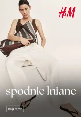 H&M - gazetka promocyjna Spodnie lniane od soboty 13.06 