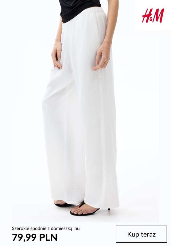 H&M - gazetka promocyjna Spodnie lniane od soboty 13.06  - strona 5
