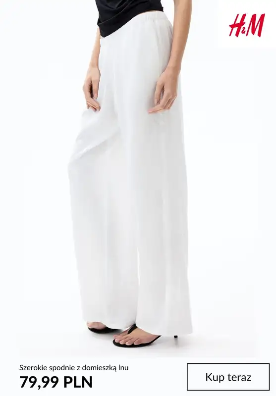 H&M - gazetka promocyjna Spodnie lniane od soboty 13.06  - strona 5