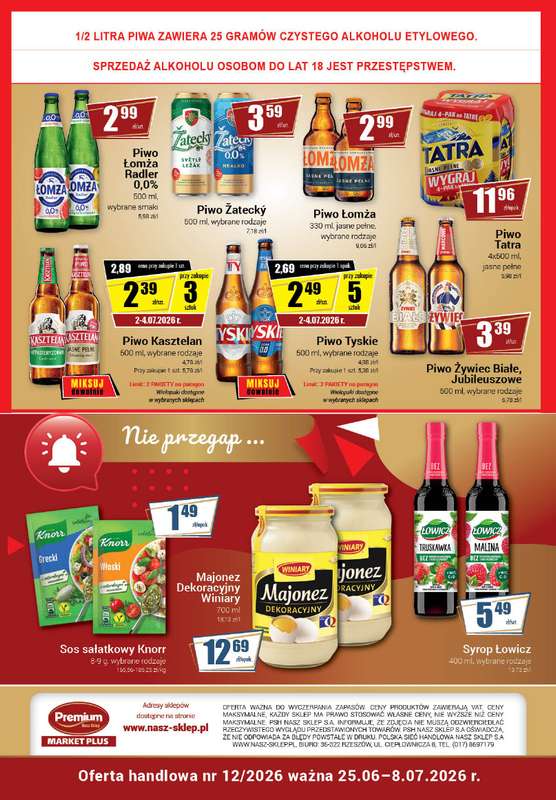 Premium Nasz Sklep - gazetka promocyjna Gazetka Premium Market Plus od czwartku 25.06 do środy 08.07 - strona 8