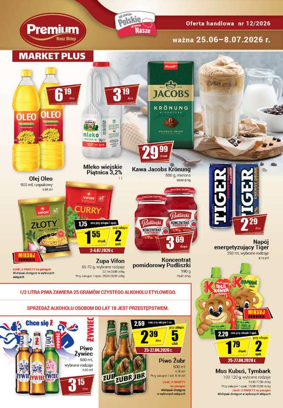 Premium Nasz Sklep - gazetka promocyjna Gazetka Premium Market Plus od czwartku 25.06 do środy 08.07