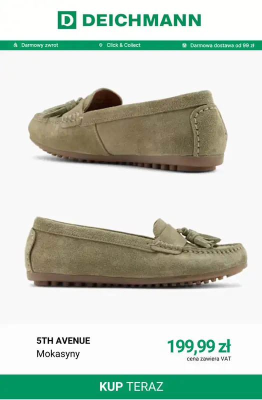 Deichmann - gazetka promocyjna Mokasyny damskie od piątku 12.06  - strona 8