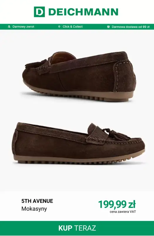 Deichmann - gazetka promocyjna Mokasyny damskie od piątku 12.06  - strona 11