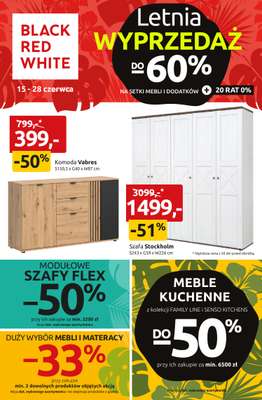 Black Red White - gazetka promocyjna LETNIA WYPRZEDAŻ DO -60% od poniedziałku 15.06 do niedzieli 28.06
