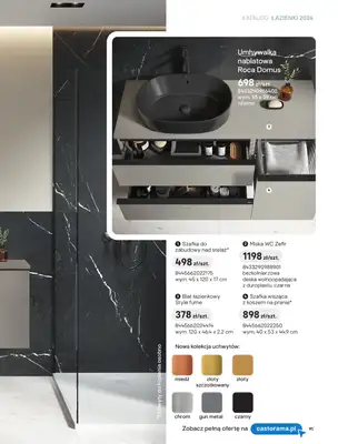 Castorama - gazetka promocyjna Katalog Łazienki | Kolekcje mebli od piątku 12.06 do wtorku 30.06 - strona 33