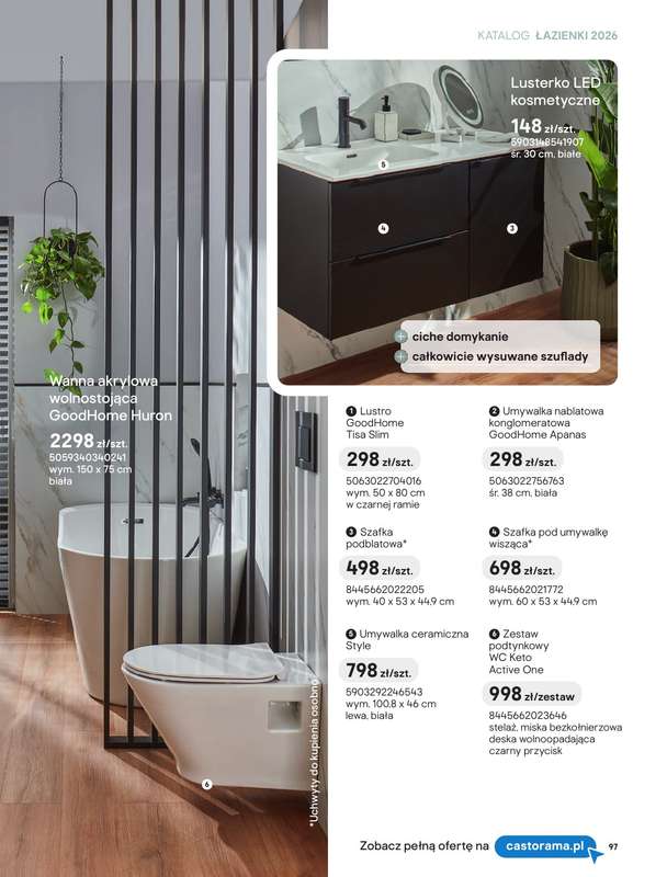 Castorama - gazetka promocyjna Katalog Łazienki | Kolekcje mebli od piątku 12.06 do wtorku 30.06 - strona 39