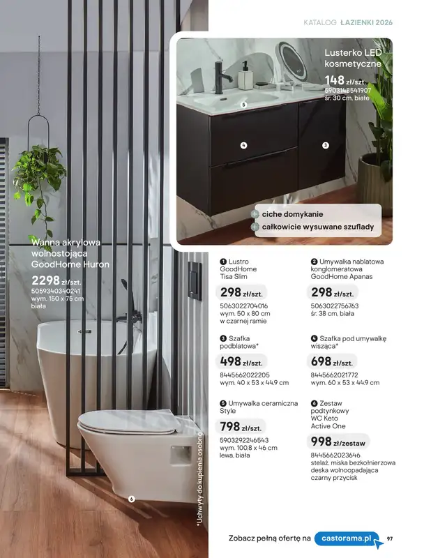 Castorama - gazetka promocyjna Katalog Łazienki | Kolekcje mebli od piątku 12.06 do wtorku 30.06 - strona 39