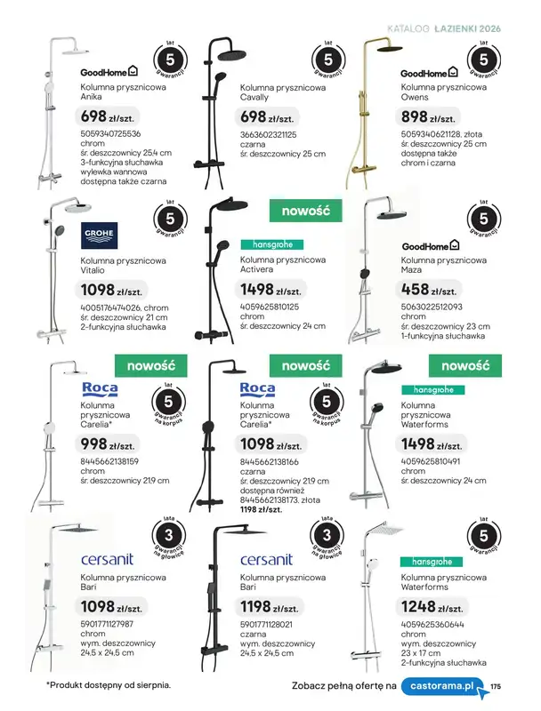 Castorama - gazetka promocyjna Katalog Łazienki | Strefa armatury od piątku 12.06 do wtorku 30.06 - strona 39