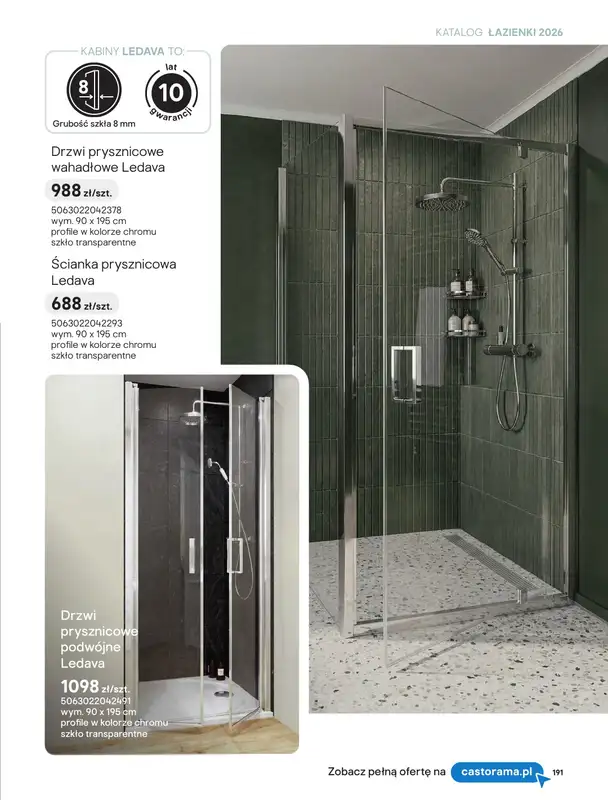 Castorama - gazetka promocyjna Katalog Łazienki | Kabiny i wanny od piątku 12.06 do wtorku 30.06 - strona 9