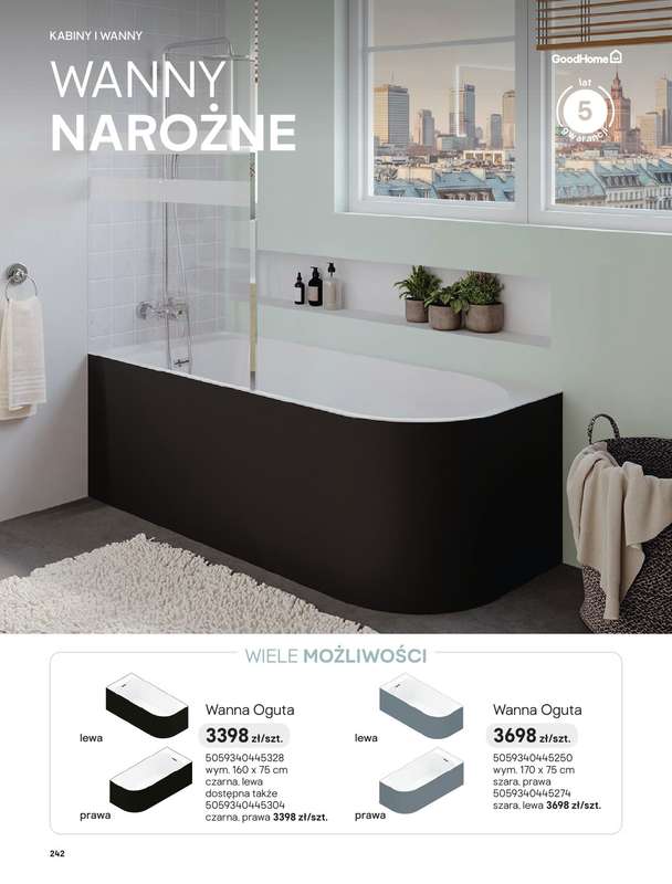 Castorama - gazetka promocyjna Katalog Łazienki | Kabiny i wanny od piątku 12.06 do wtorku 30.06 - strona 60