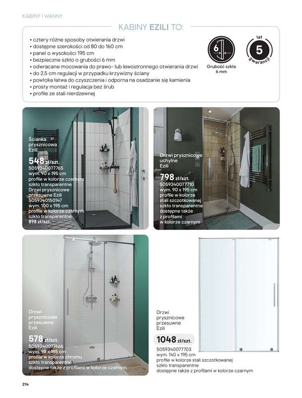 Castorama - gazetka promocyjna Katalog Łazienki | Kabiny i wanny od piątku 12.06 do czwartku 31.12 - strona 32