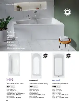 Castorama - gazetka promocyjna Katalog Łazienki | Kabiny i wanny od piątku 12.06 do wtorku 30.06 - strona 64