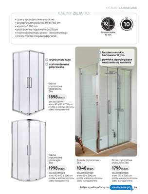 Castorama - gazetka promocyjna Katalog Łazienki | Kabiny i wanny od piątku 12.06 do czwartku 31.12 - strona 33