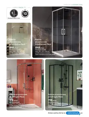 Castorama - gazetka promocyjna Katalog Łazienki | Kabiny i wanny od piątku 12.06 do wtorku 30.06 - strona 21