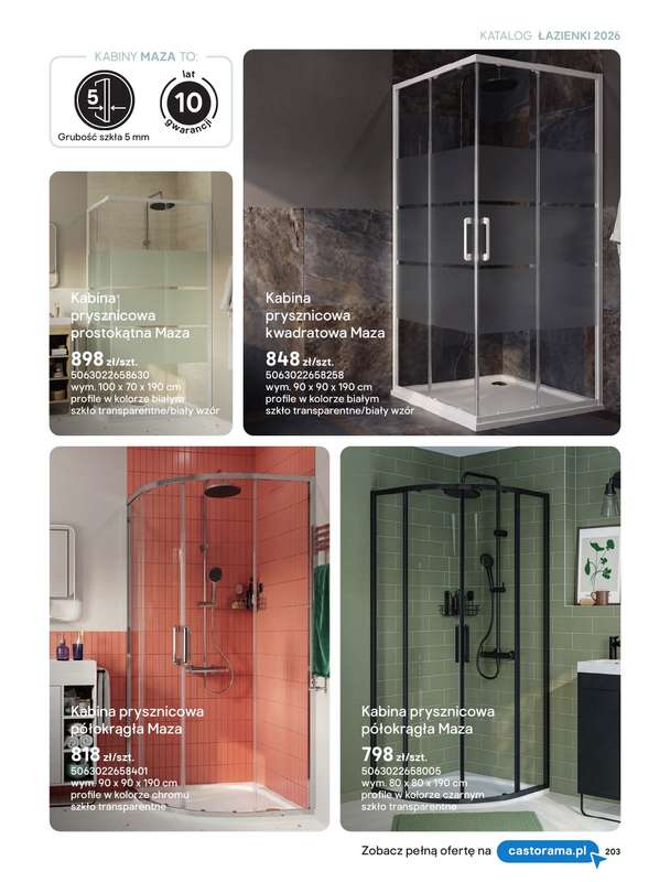Castorama - gazetka promocyjna Katalog Łazienki | Kabiny i wanny od piątku 12.06 do czwartku 31.12 - strona 21