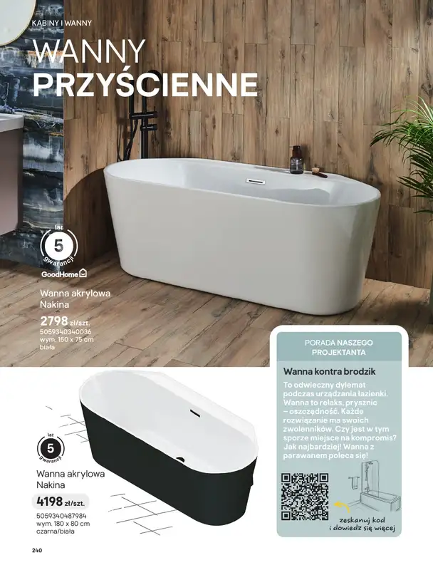Castorama - gazetka promocyjna Katalog Łazienki | Kabiny i wanny od piątku 12.06 do wtorku 30.06 - strona 58