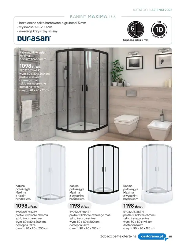 Castorama - gazetka promocyjna Katalog Łazienki | Kabiny i wanny od piątku 12.06 do wtorku 30.06 - strona 37