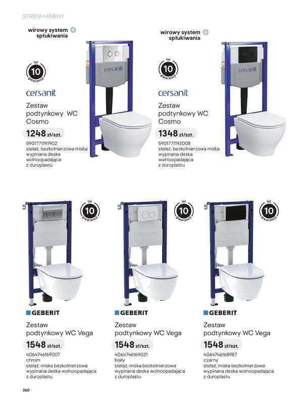 Castorama - gazetka promocyjna Katalog Łazienki | Strefa higieny od piątku 12.06 do wtorku 30.06 - strona 10