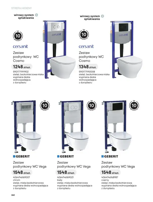 Castorama - gazetka promocyjna Katalog Łazienki | Strefa higieny od piątku 12.06 do wtorku 30.06 - strona 10