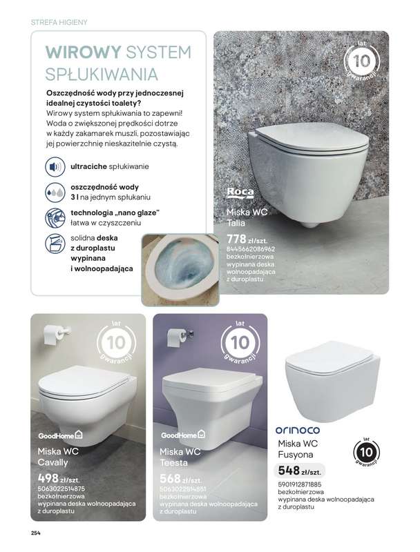 Castorama - gazetka promocyjna Katalog Łazienki | Strefa higieny od piątku 12.06 do czwartku 31.12 - strona 4