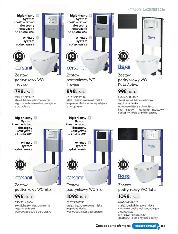 Castorama - gazetka promocyjna Katalog Łazienki | Strefa higieny od piątku 12.06 do wtorku 30.06 - strona 9