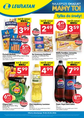 LEWIATAN - gazetka promocyjna W wielopakach taniej! od czwartku 18.06 do środy 24.06