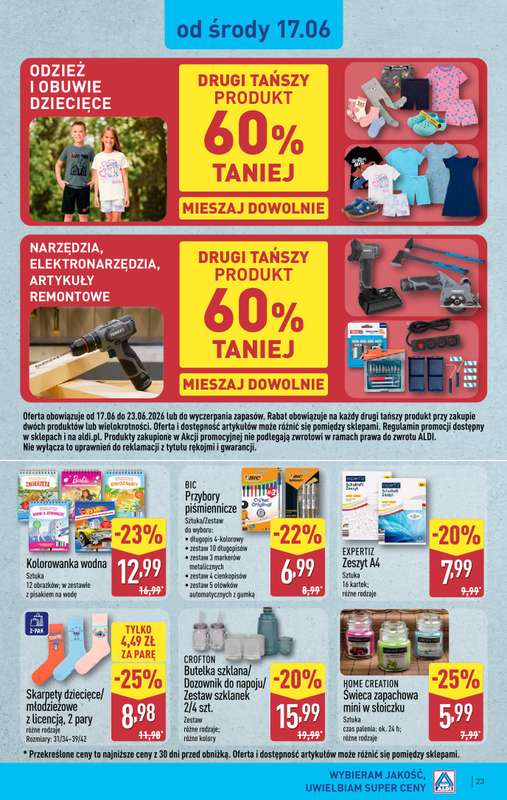 Aldi - gazetka promocyjna Pełny katalog! od poniedziałku 15.06 do soboty 20.06 - strona 23