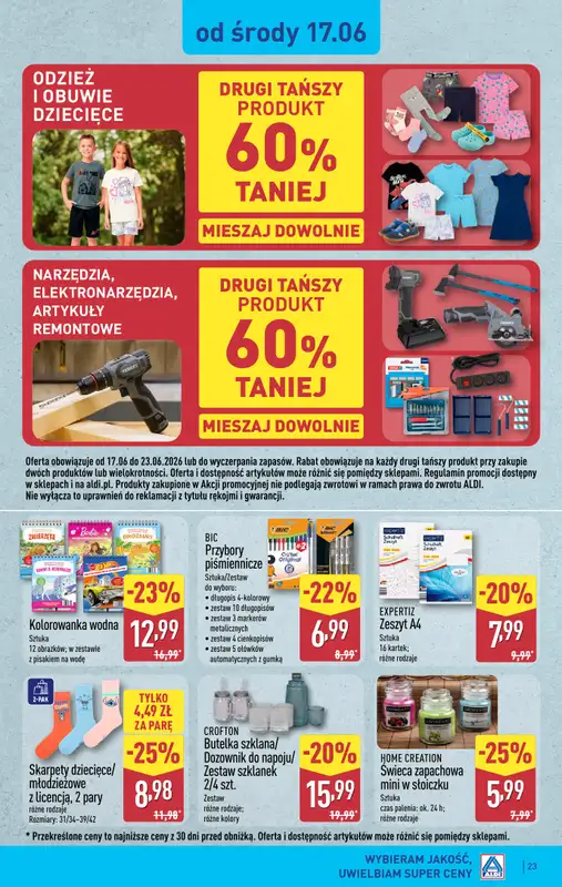 Aldi - gazetka promocyjna Pełny katalog! od poniedziałku 15.06 do soboty 20.06 - strona 23