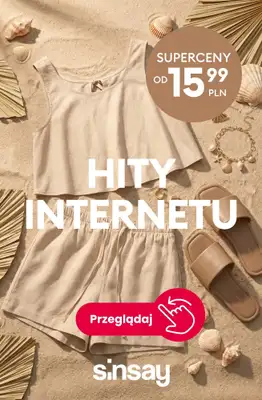 Sinsay - gazetka promocyjna HITY INTERNETU - od 15,99 PLN od soboty 13.06 do piątku 19.06